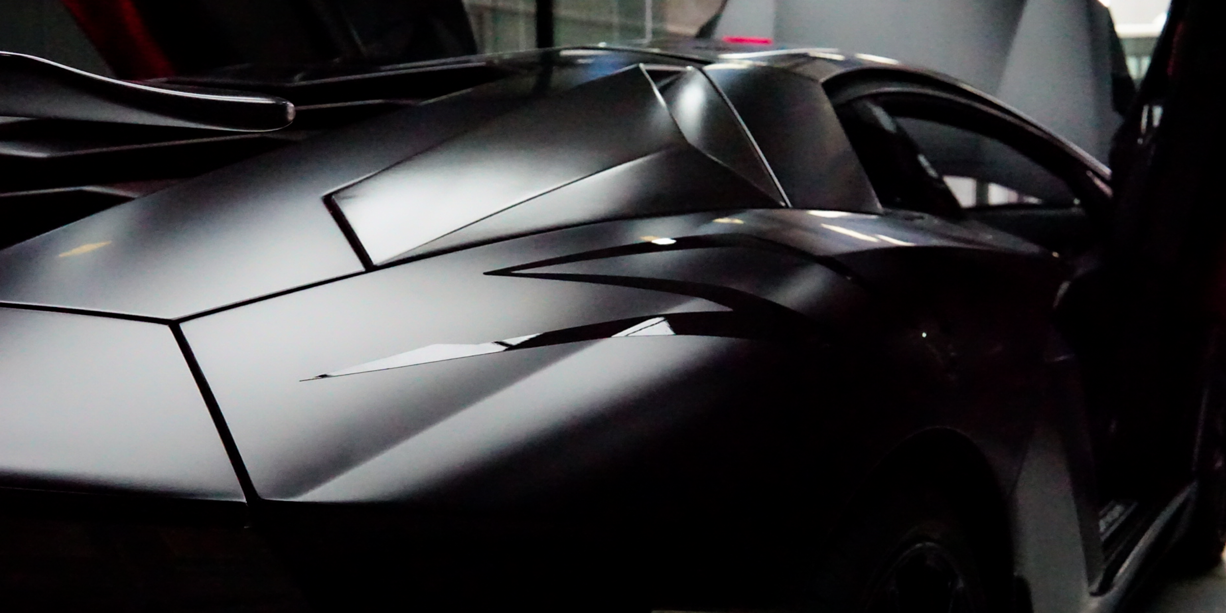 Matte black PPF wrap detail at Detailing Dynamics Dubai