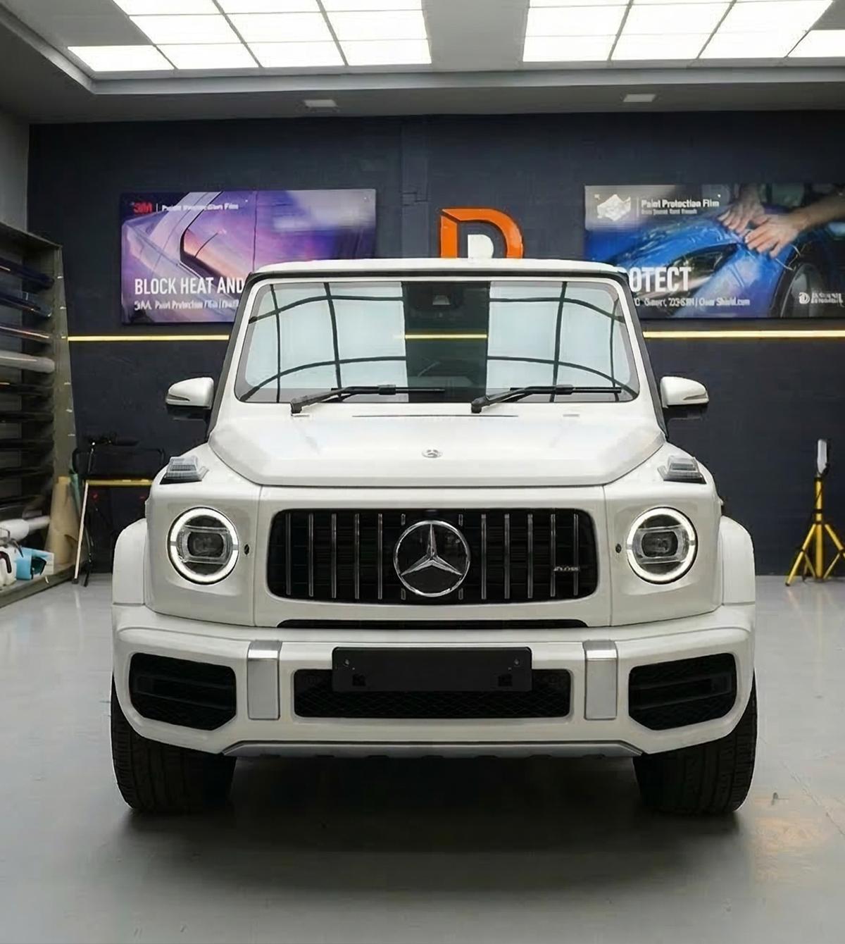 Mercedes G63 before Colour PPF Wrap