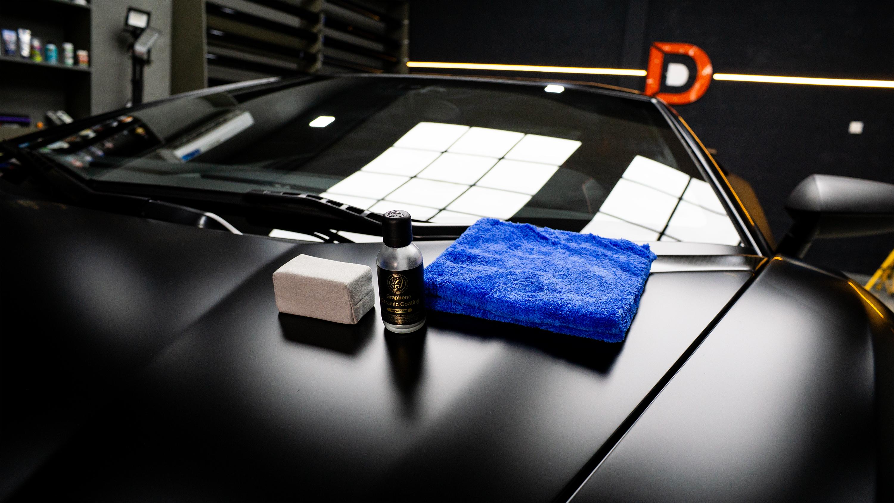 Graphene coating applied to a Lamborghini at Detailing Dynamics Dubai